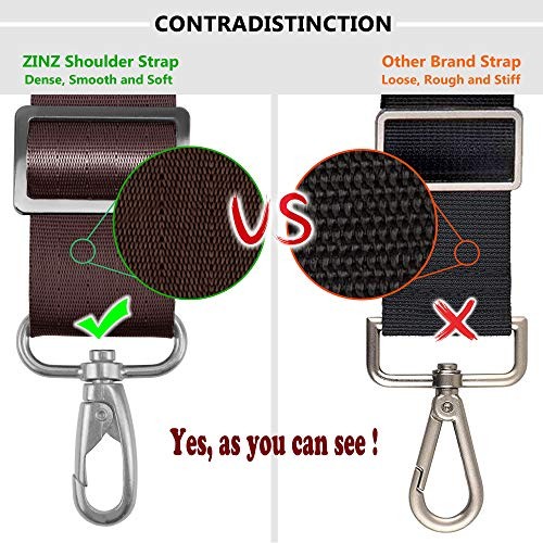 Bag Shoulder Strap, Padded Adjustable Shoulder Strap Replacement 57" Brown