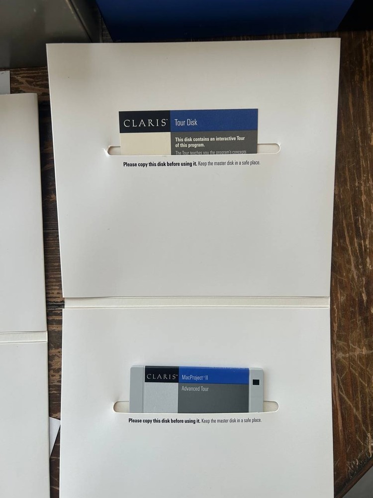 Claris MacProject II Boxed Software Disks Manuals Vintage