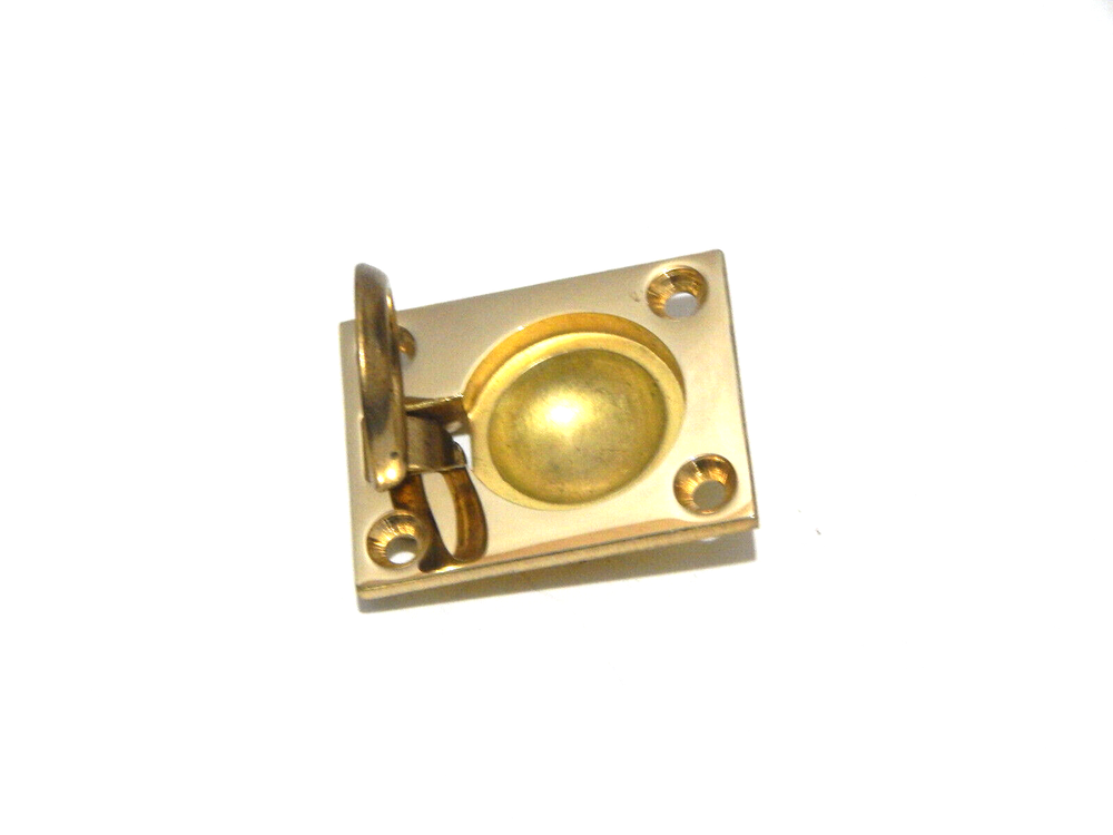 Ring Drawer Pulls Brass Half Mortise for Boxes Doors