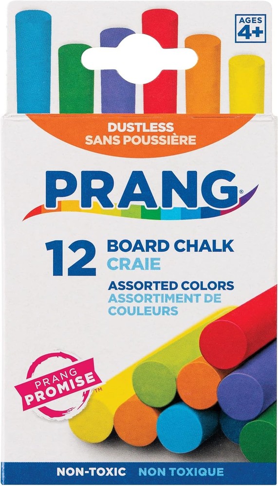 Prang Chalk – Classic Assorted Colors, 12 Sticks