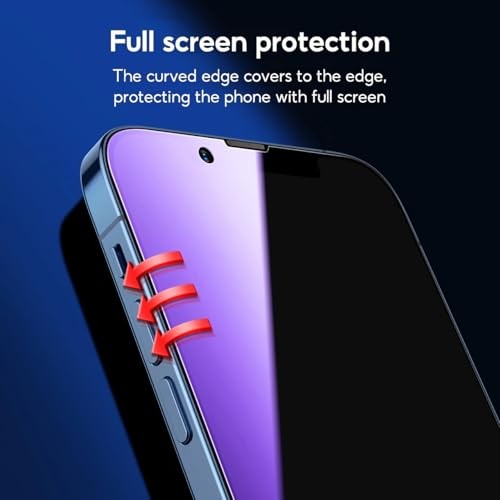 2 PACK Anti Blue Light Screen Protector for iPhone 13 Mini HD Clear Blue Light