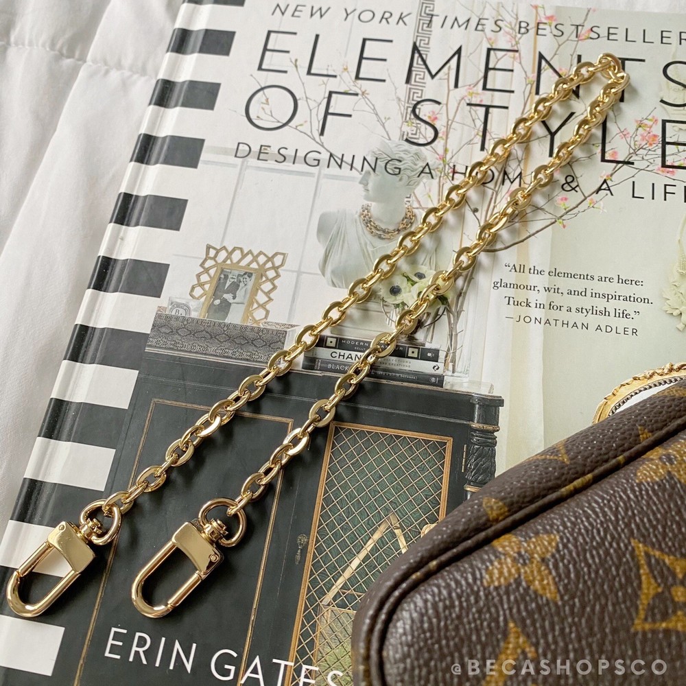 Shoulder Oval Chain Strap Replacement for Louis Vuitton Pochette