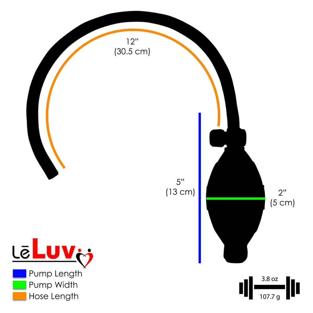 LeLuv Vibrating Penis Pump EasyOp Bgrip Ball Handle BASIC 2.25 Inch Kit