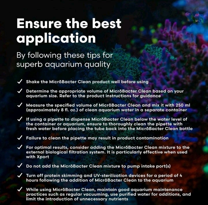 500ML MicroBacter Clean - Essential Microbial Formula for Fish Tank Maintenance