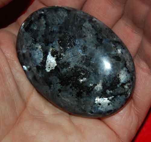 Larvikite Soap-Shaped Palm Stone #6