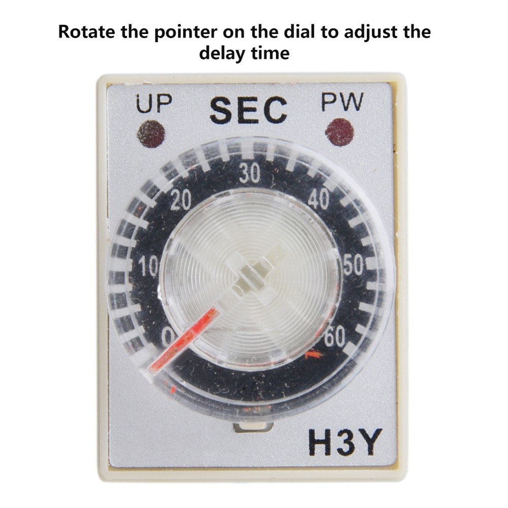 1 H3Y-2 Time Relay Adjustable Power On Delay Timer For Automation Control Use