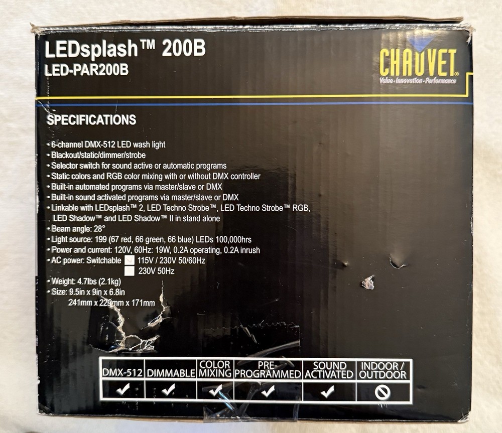 Chauvet Lighting LEDsplash 200B Wash Light