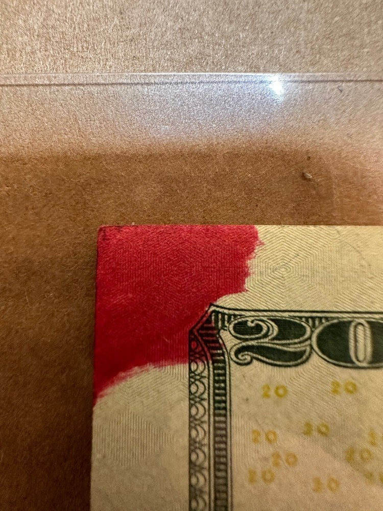 $20 BILL INK MARK ERROR RARE