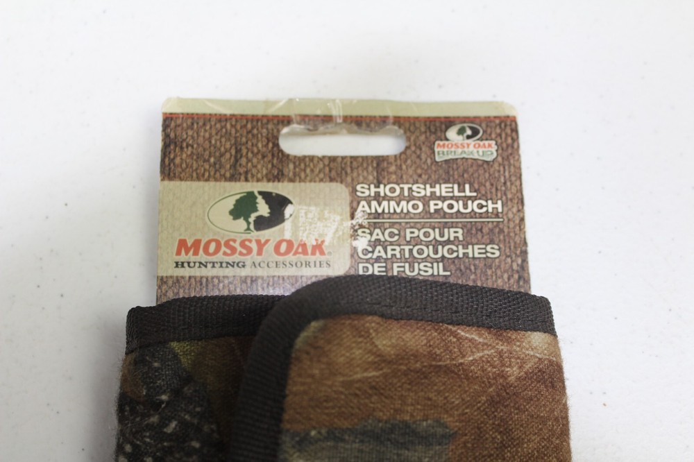 Mossy Oak Shotshell Ammo Pouch Camo 10 Shotgun Shells Silent Open Double Loop