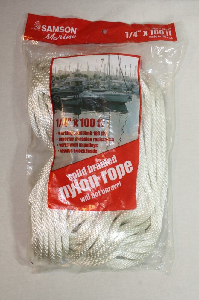 New Samson Marine Nylon Rope 1/4 X 100!