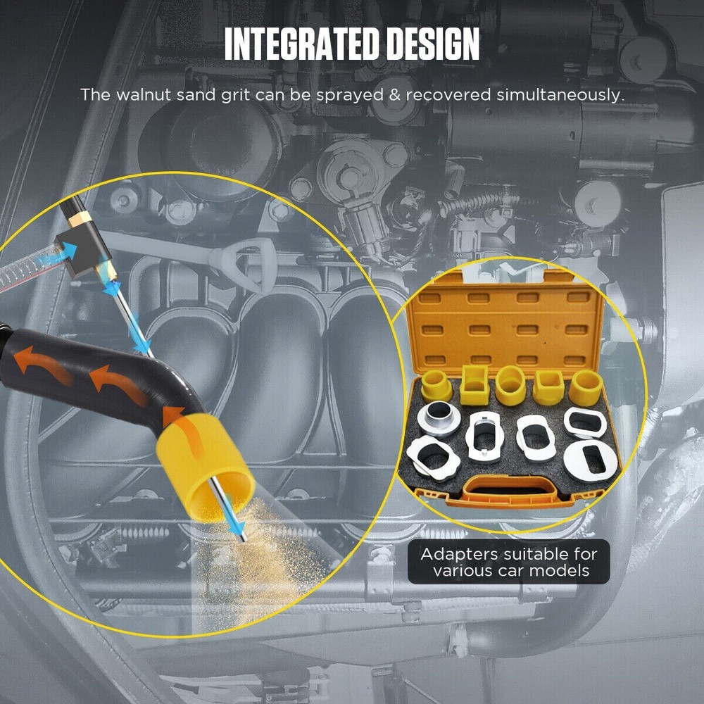 Walnut Sand Carbon Deposits Cleaner Car Engine Intake Pipe Valve Blaster Machine