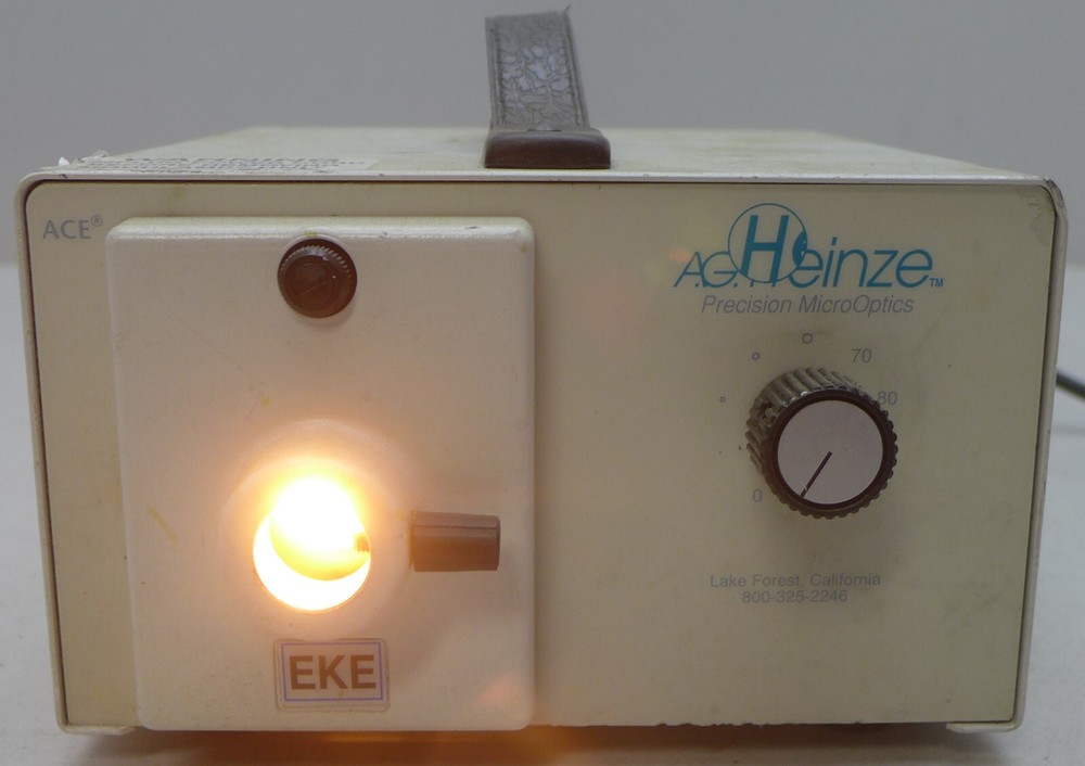 A.G Heinze Precision MicroOptics Fiber Optic Light Source - Working