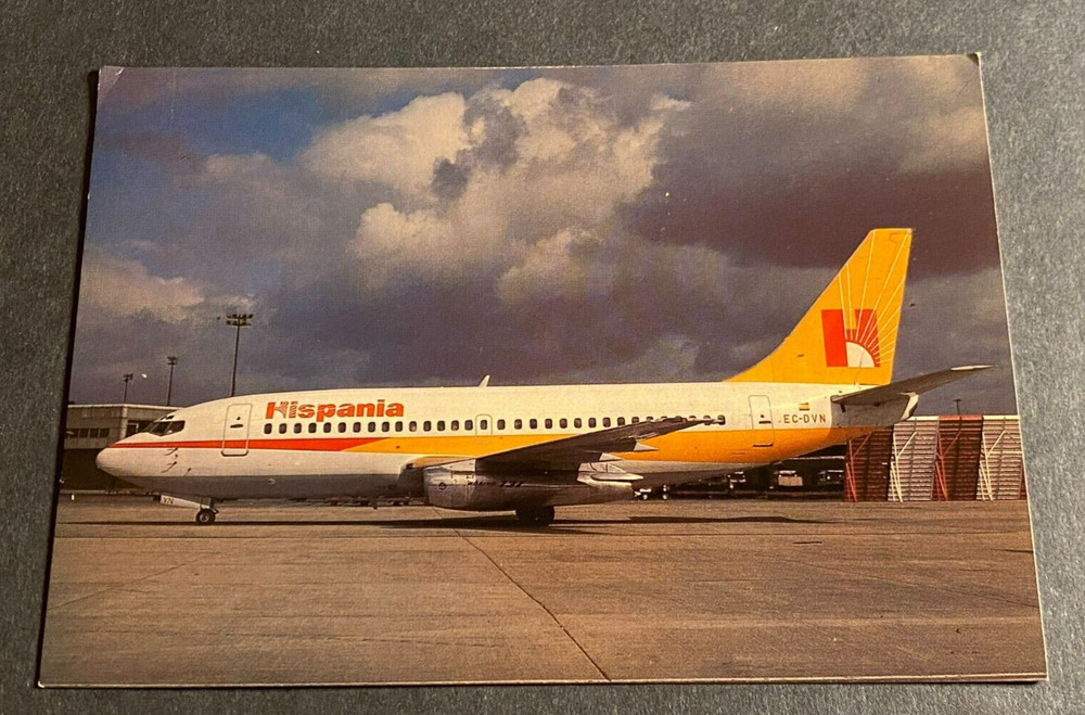 Hispania Airlines Boeing 737-2K2 Aircraft Postcard