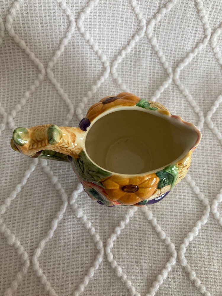 Long Rich Bountiful Harvest Pottery Creamer