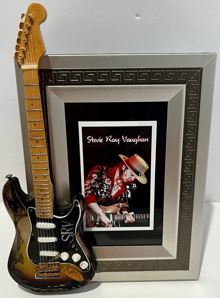 STEVIE RAY VAUGHAN SRV Miniature Guitar Frame