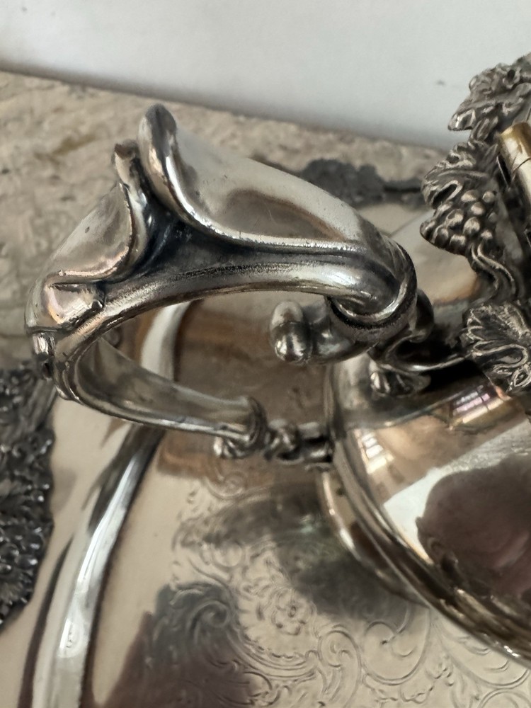 Birmingham 5 piece Tea set Silver on copper