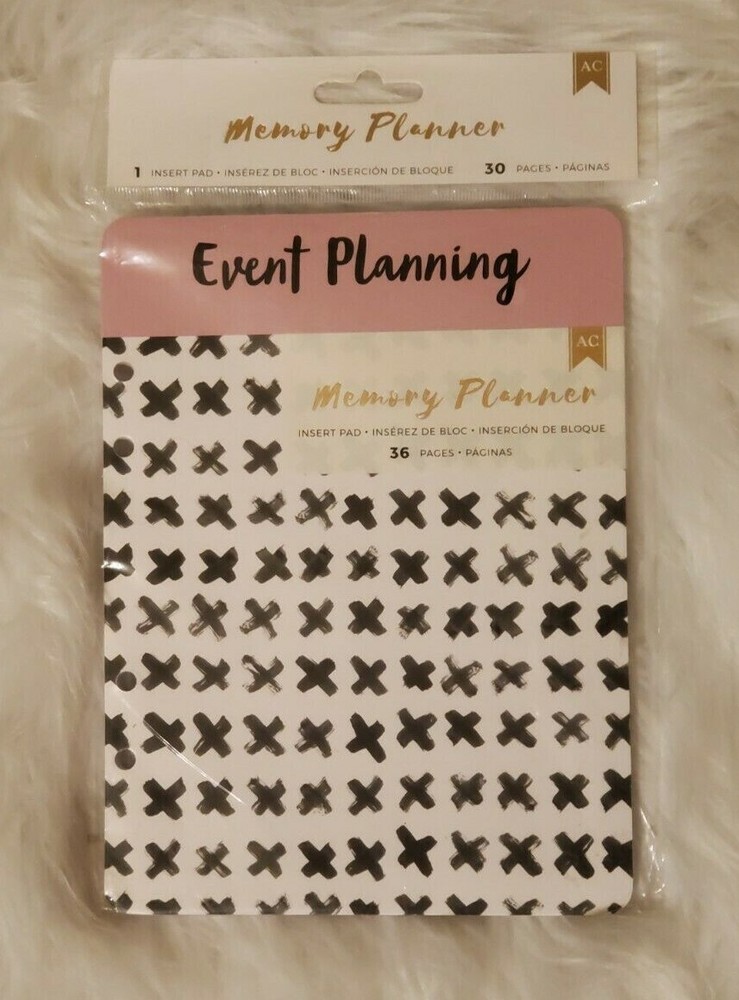 American Crafts Memory Planner Event Planning Insert Pad with 36 pages