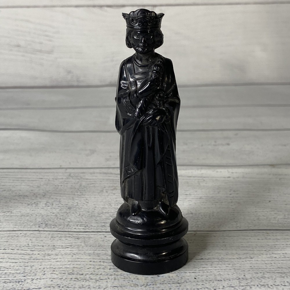 Vintage Anri E.S. Lowe Renaissance BLACK BISHOP Chessman Piece