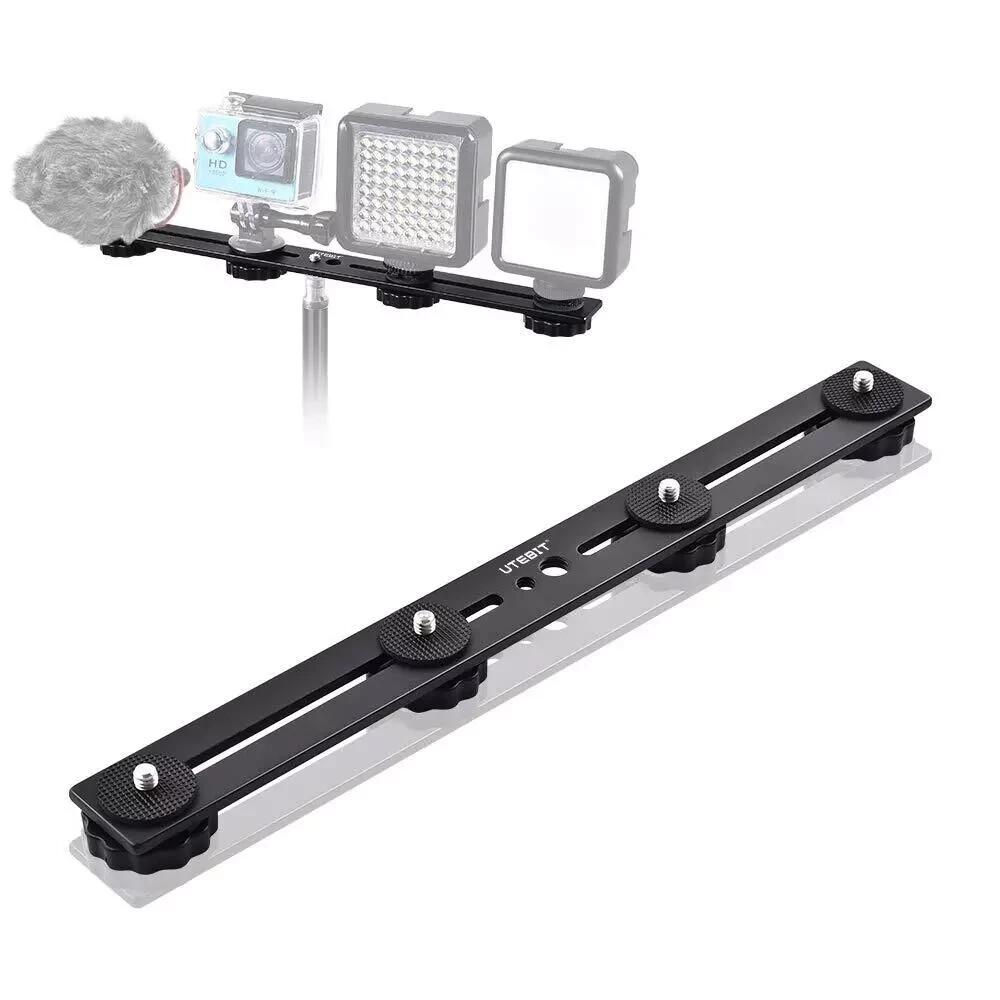 11 inch Flash Bracket, Long Dual Camera Mount Flash Bracket Extension Bar wit...