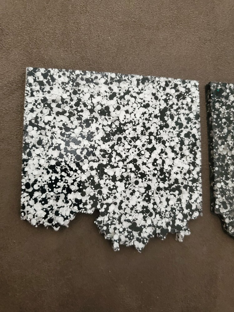 Handmade Resin Speckled Black/White 2pack Coasters