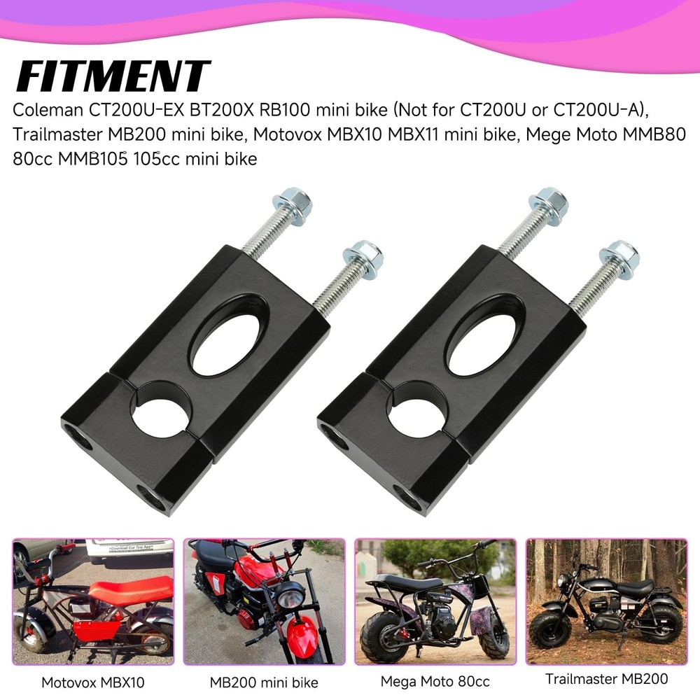 Mini Bike Handlebar Risers 7/8 22mm Riser Replacement black