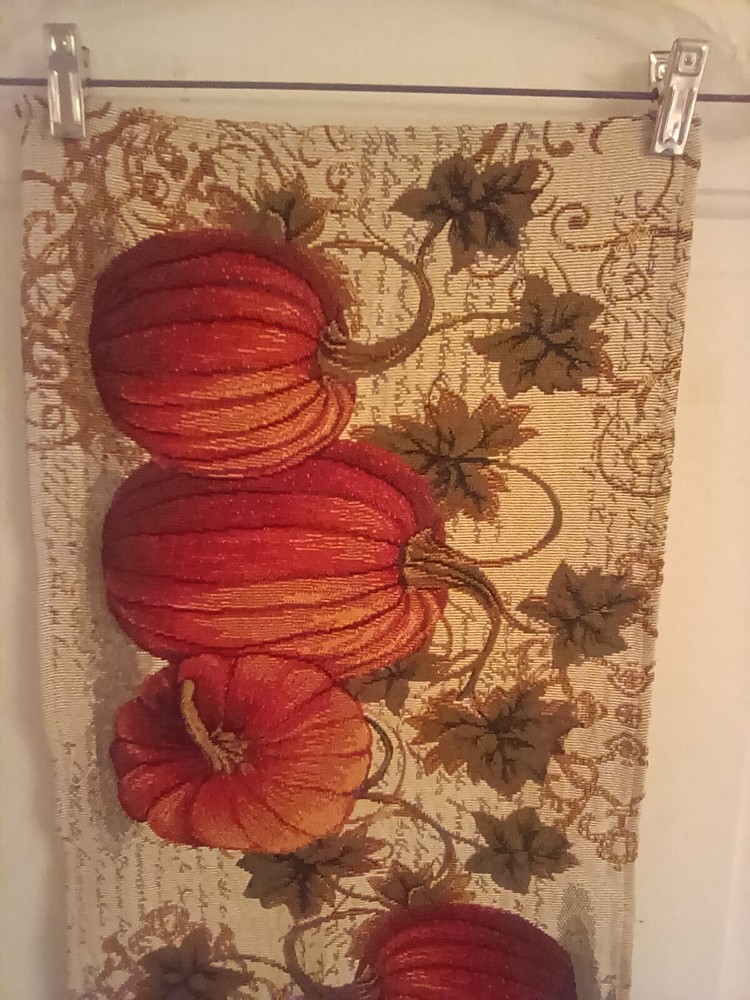 Halloween Fall table runner from CVS pumpkins polyester 61" x 13"