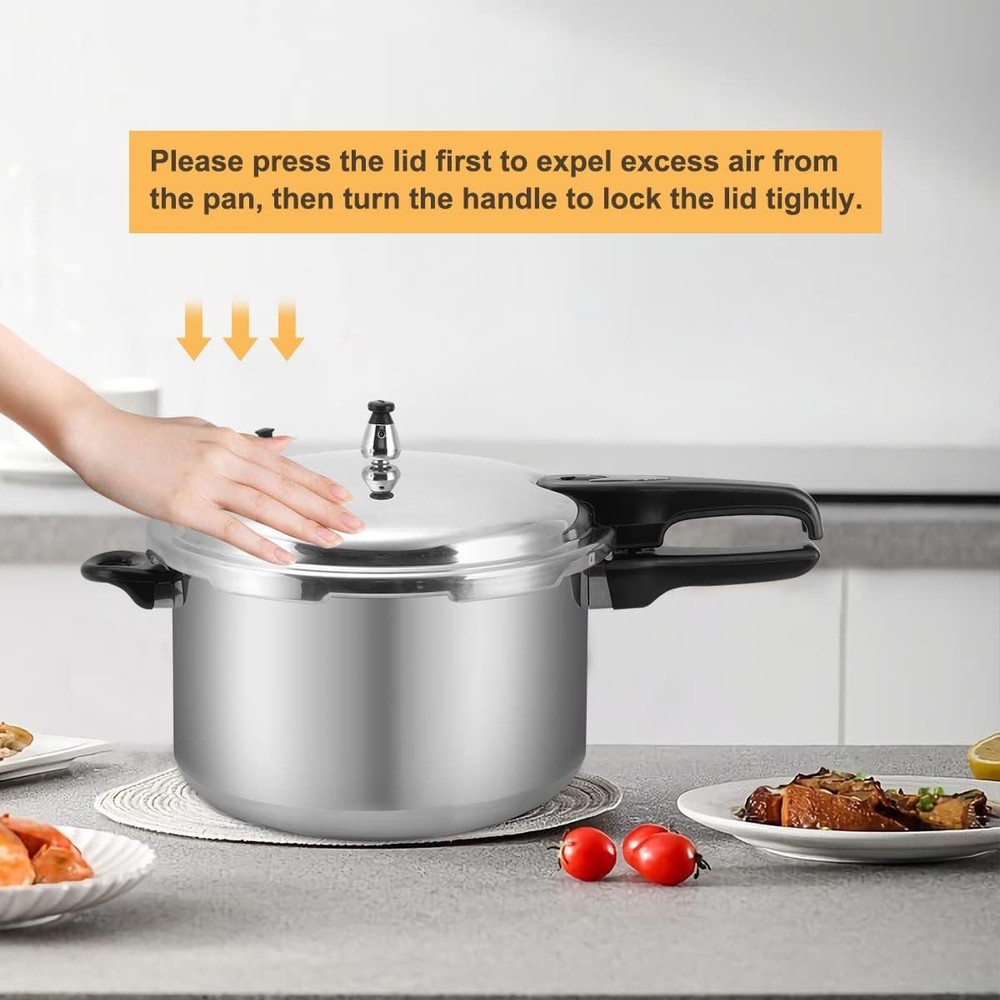 12 Quart Aluminum Multi-function Pressure Cooker with Rack Easy Lock Lid