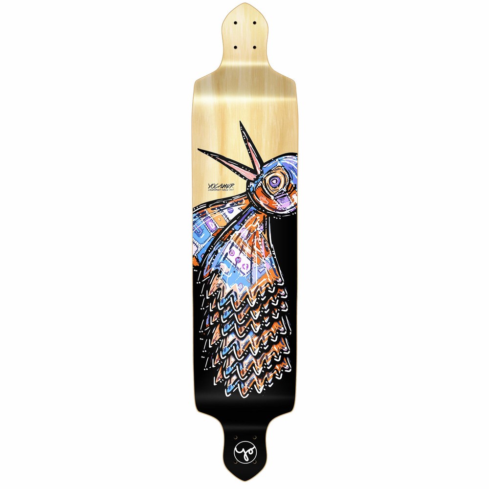 Yocaher Drop Down Longboard Deck - The Bird Natural  (DECK ONLY)