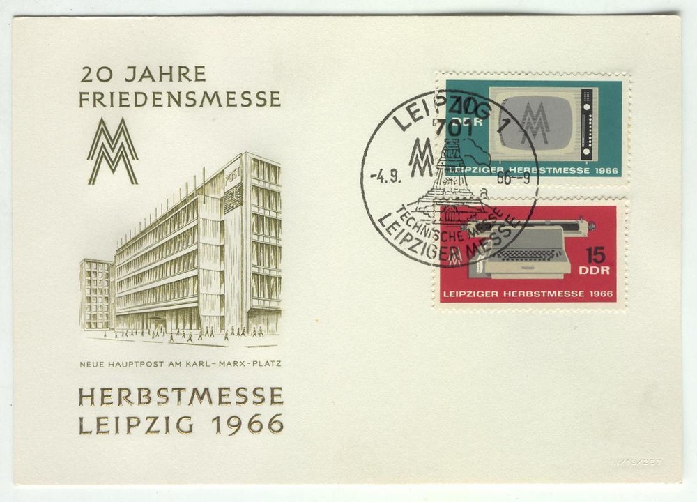Cover E35 Germany 1966 Card Leipzig messe