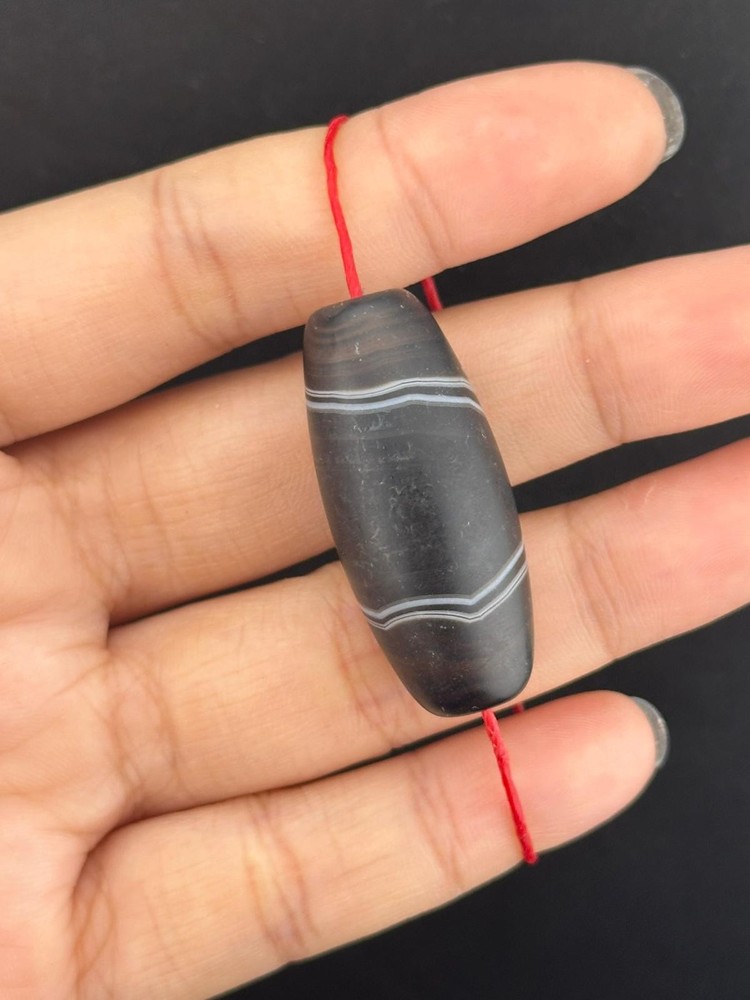 Beautiful Ancient Banded Agate Stone Bead with Eye