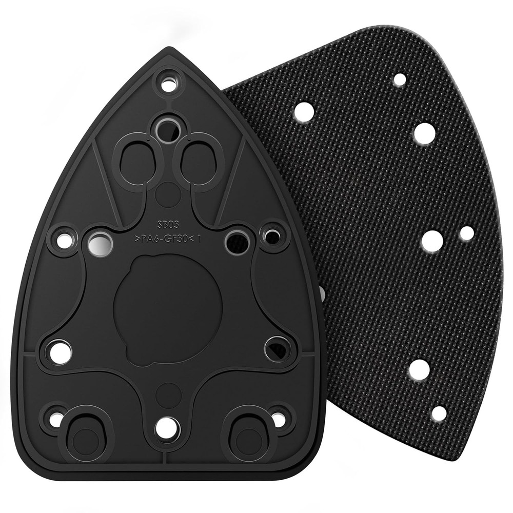 2 Pack Mouse Sander Replacement 5.5" x 3.75" (pre-overlap dimensions), Black
