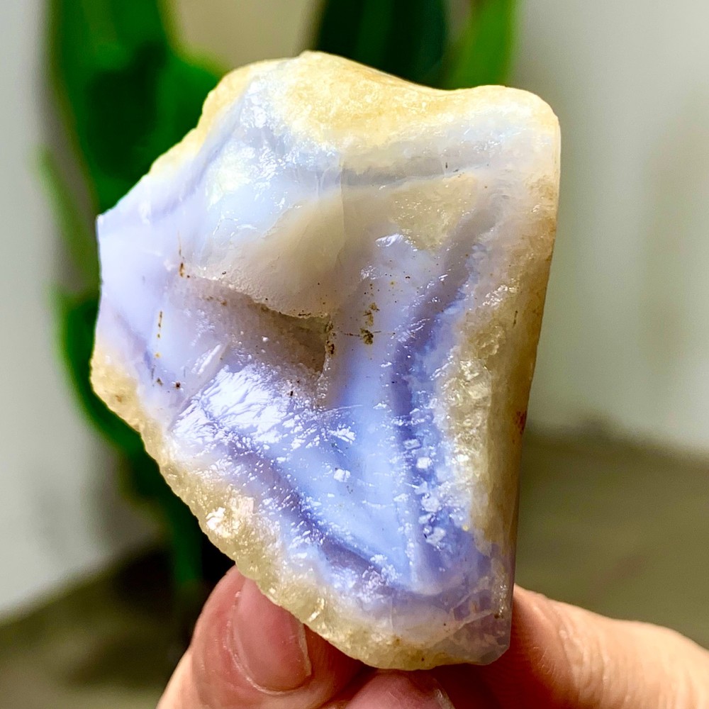 48GNatural Blue striped agate Crystal Chunks piece form Mineral Specimens