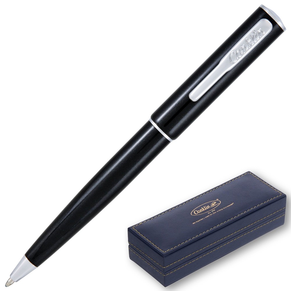 Conklin Coronet Ballpoint Pen - Black, With Medium Tip (CK71825)