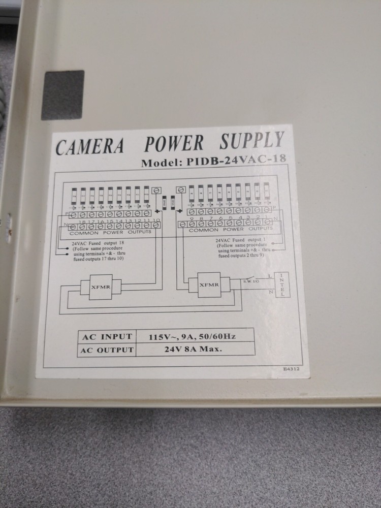PIDB-24VAC-18 Camera Power Supply
