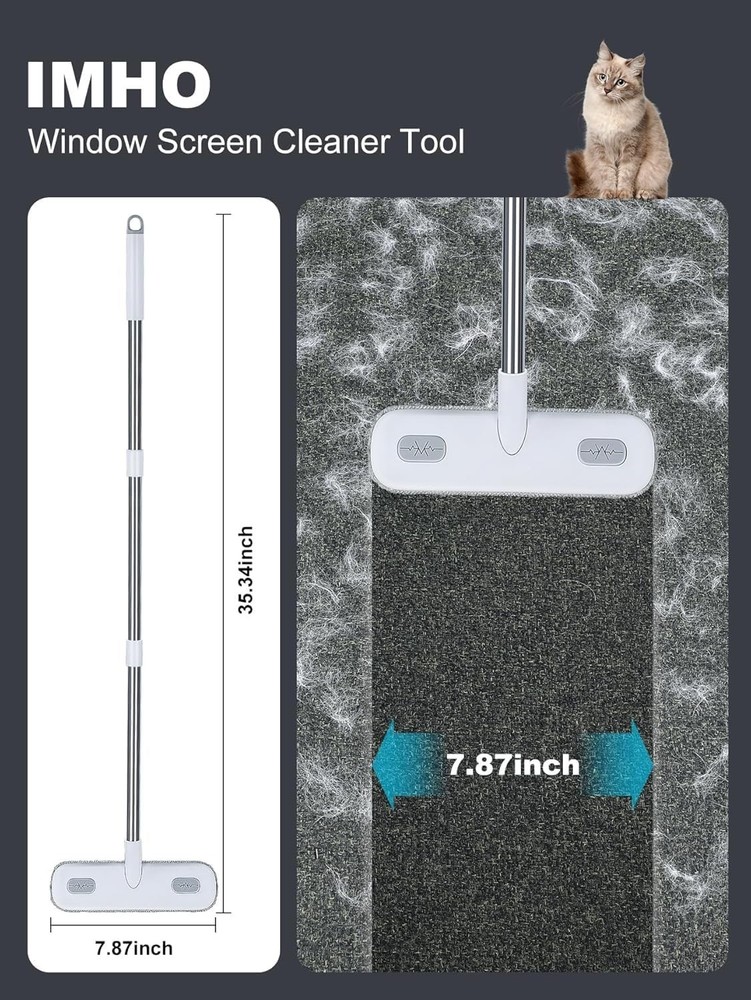 Cleaning Brush for Window Screen, Screen Cleaner Tool, 2 in 1 Mesh Screen Cle...