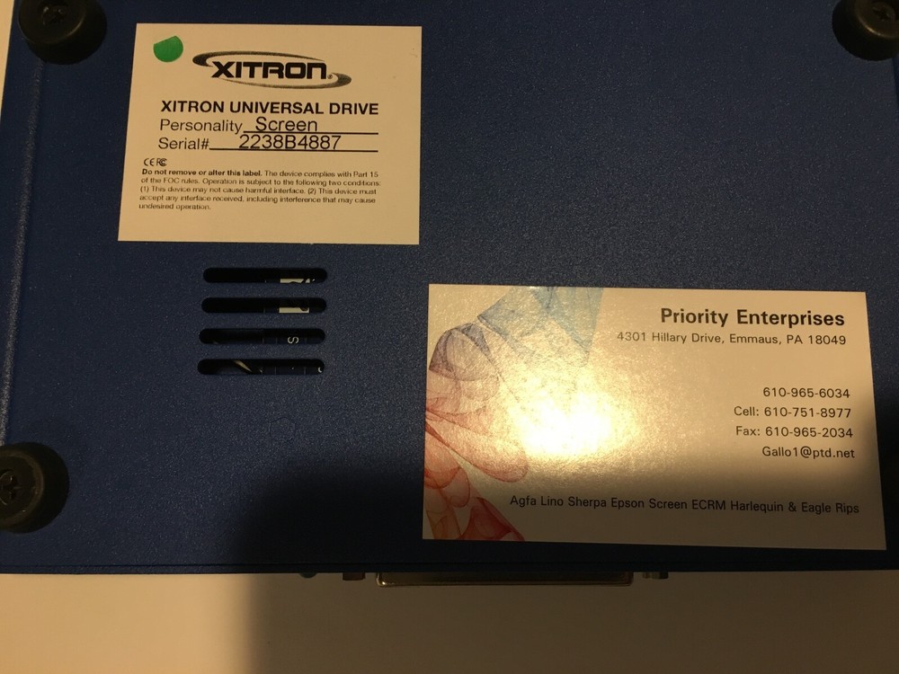 Screen Fuji Agfa Xitron USB Interface blue box