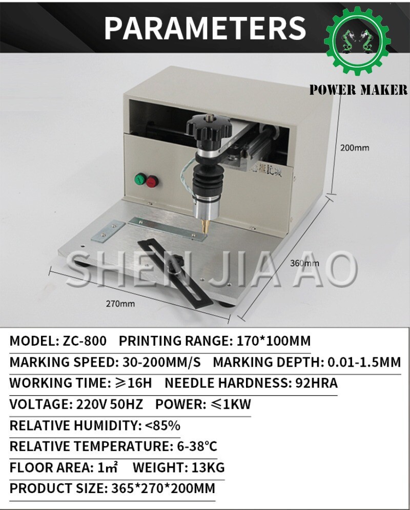 Electric Needle Sign Nameplate Coding Machine Metal Industrial Cutting Plotter