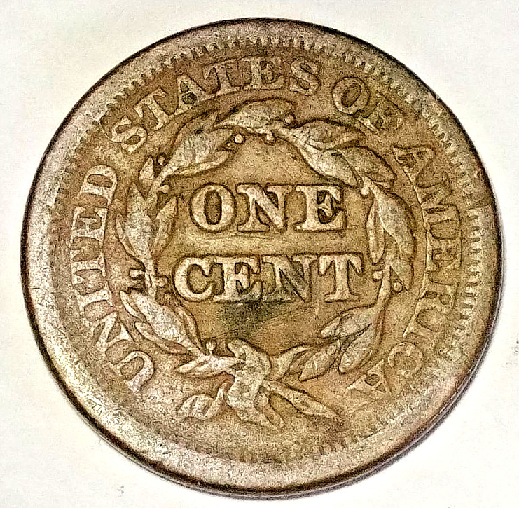 1851 Braided Hair Large Cent