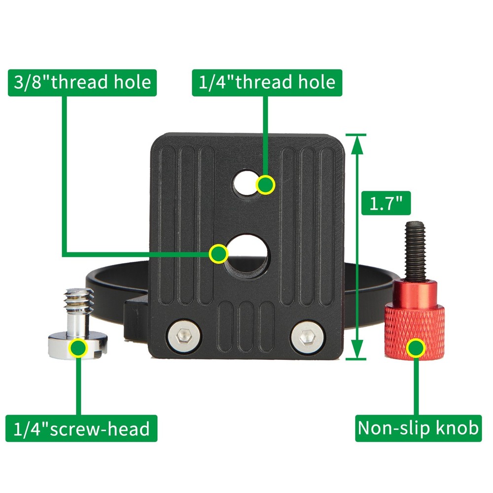 XPIMAGE Lens Collar Tripod Mount Ring Built-in Quick Release Plate(D76mm)