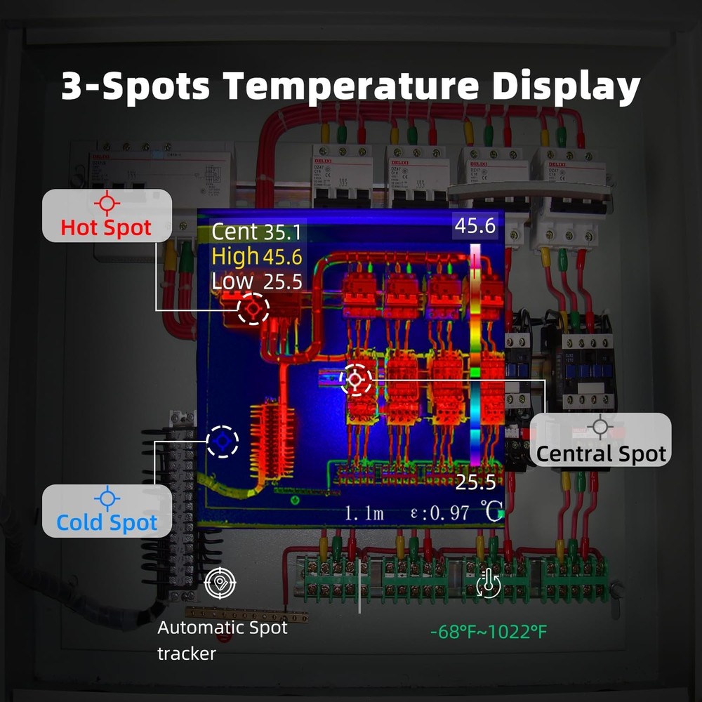 Rechargeable Handheld Thermal Imaging Camera with Laser Pointer & 15 Color Modes