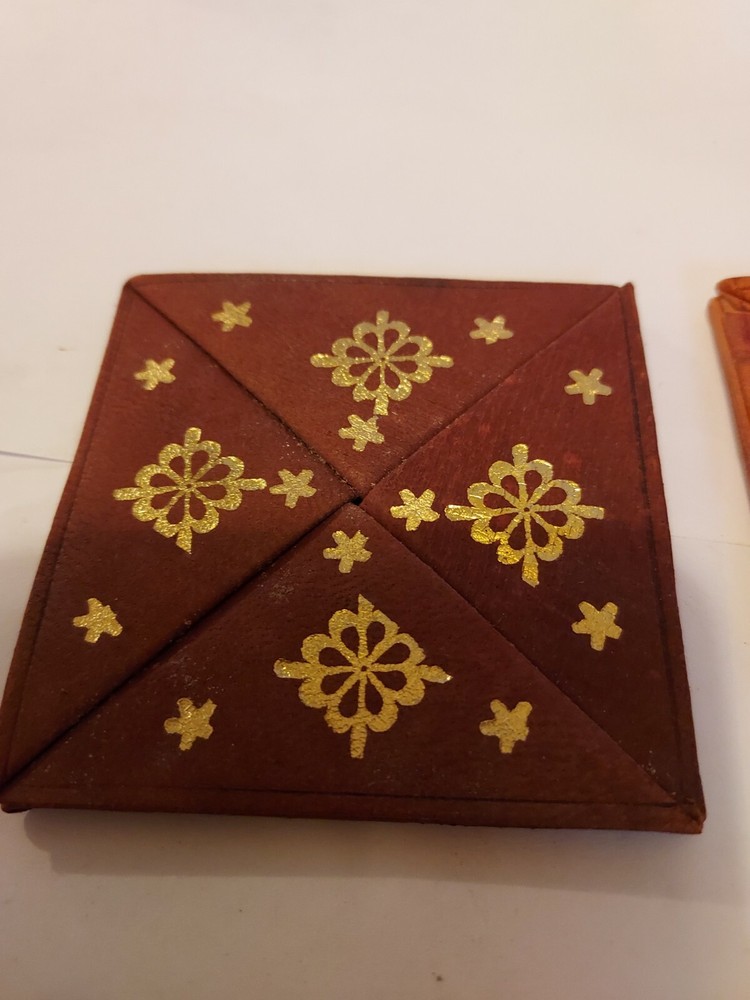 2 Leather Oragami Pouches / Purses