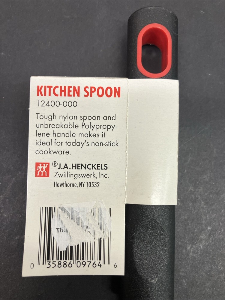 J A Henckles Solid Spoon Nylon 11" New Old Stock Gray
