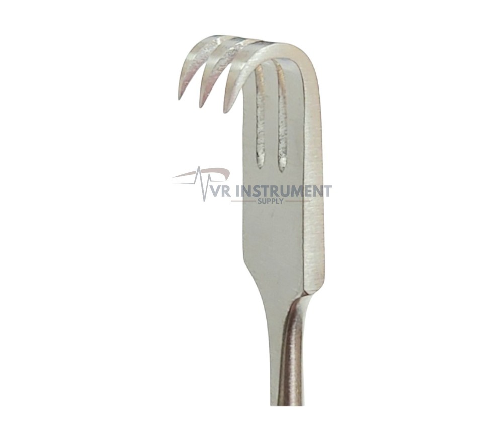 Senn Muller Retractor Sharp & Blunt 3-Prongs Surgical Veterinary Tools 2 Pcs