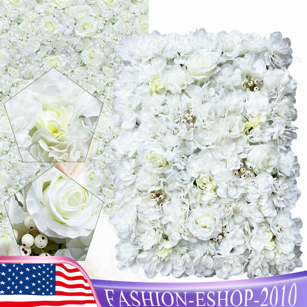 12* Artificial Flower Wall Panel Wedding Backdrop Event Party Flower Wall Panel