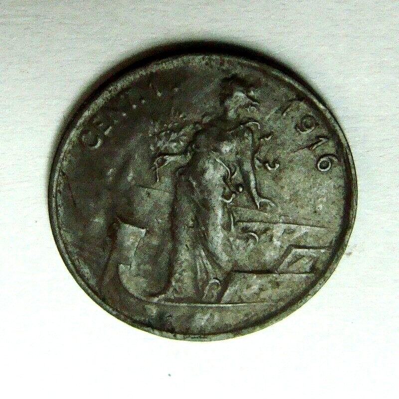 1916 ITALY ONE CENT KM#40 BETTER GRADE PROBLEM FREE
