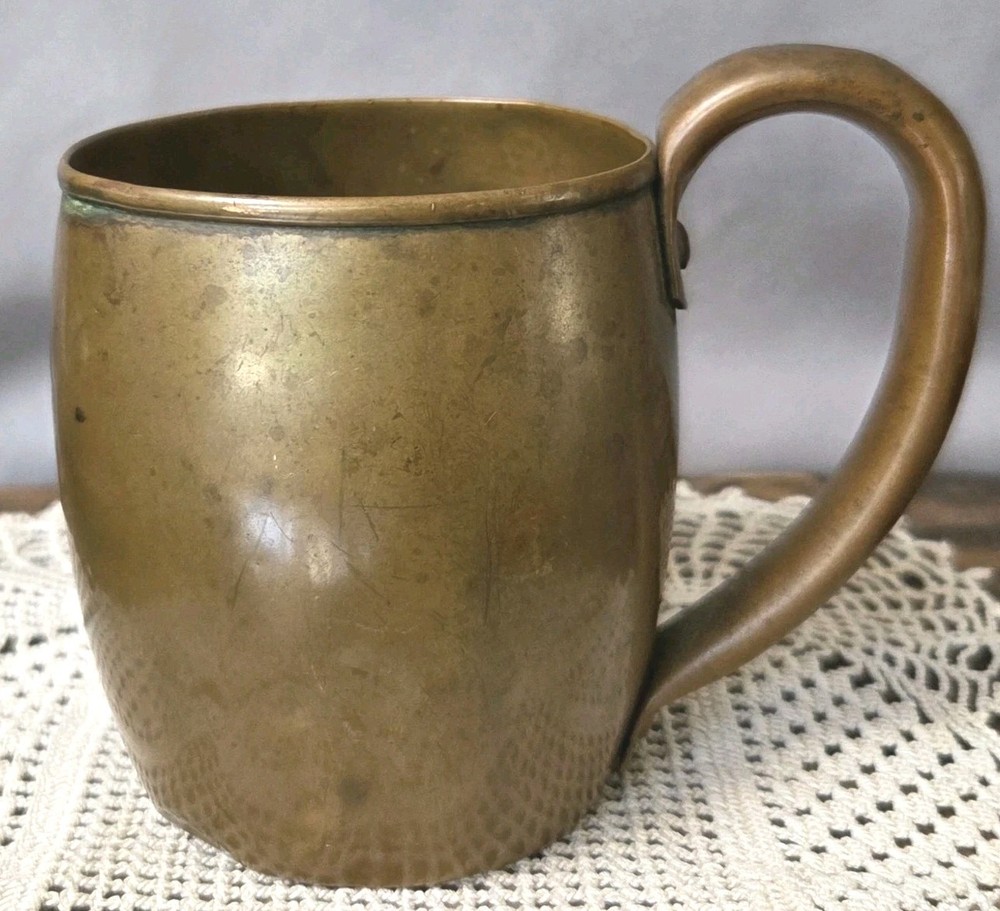 Vintage Copper Coated Mug Cup – Steampunk Tavern Barware / Rustic Gothic Decor