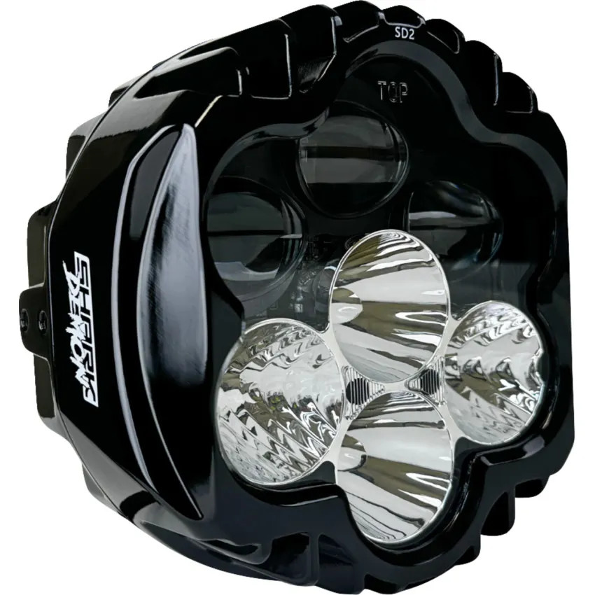 Custom Dynamics Shark Demon Universal LED Headlight for Harley Plug-N-Play