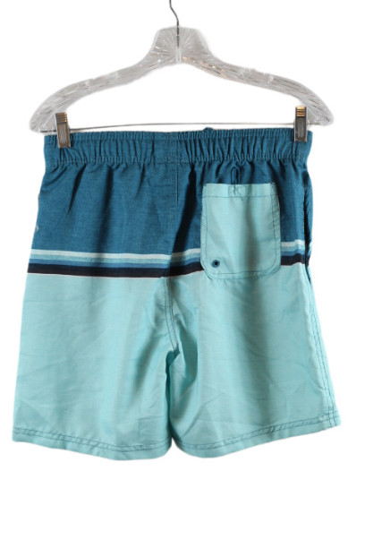 Burnside Blue Men's Board Shorts Pull On Elastic Waist Drawstring Small 014
