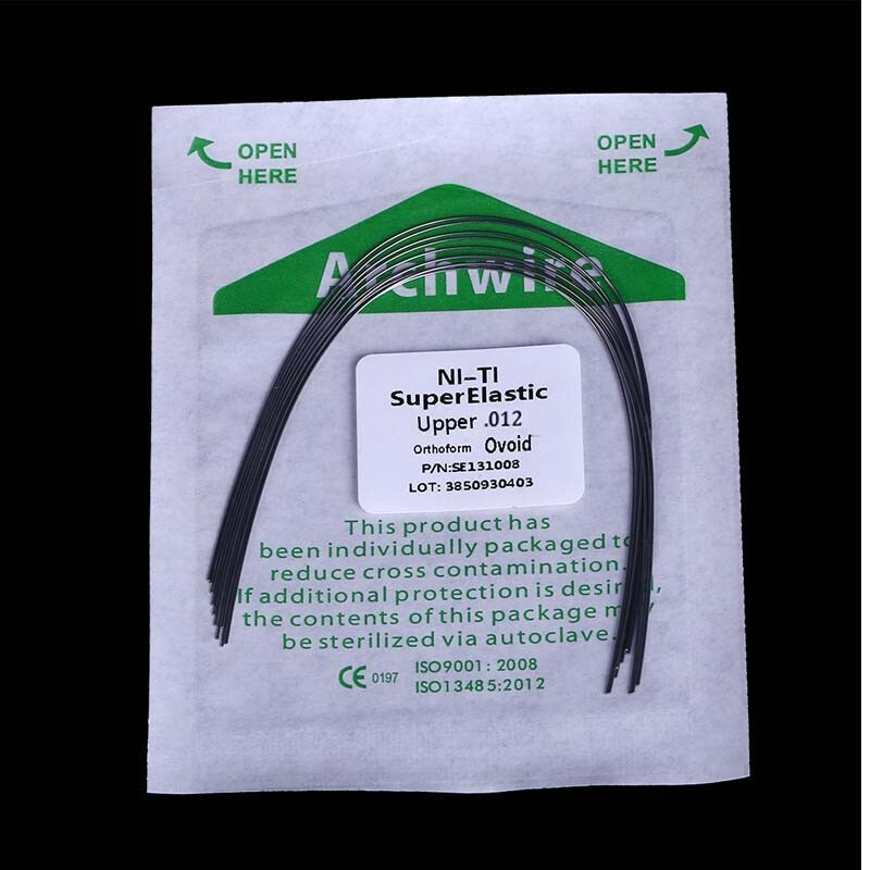 20PKS Dental Orthodontic Super Elastic Arch Wire Rectangular Ovoid 018*025 Lower