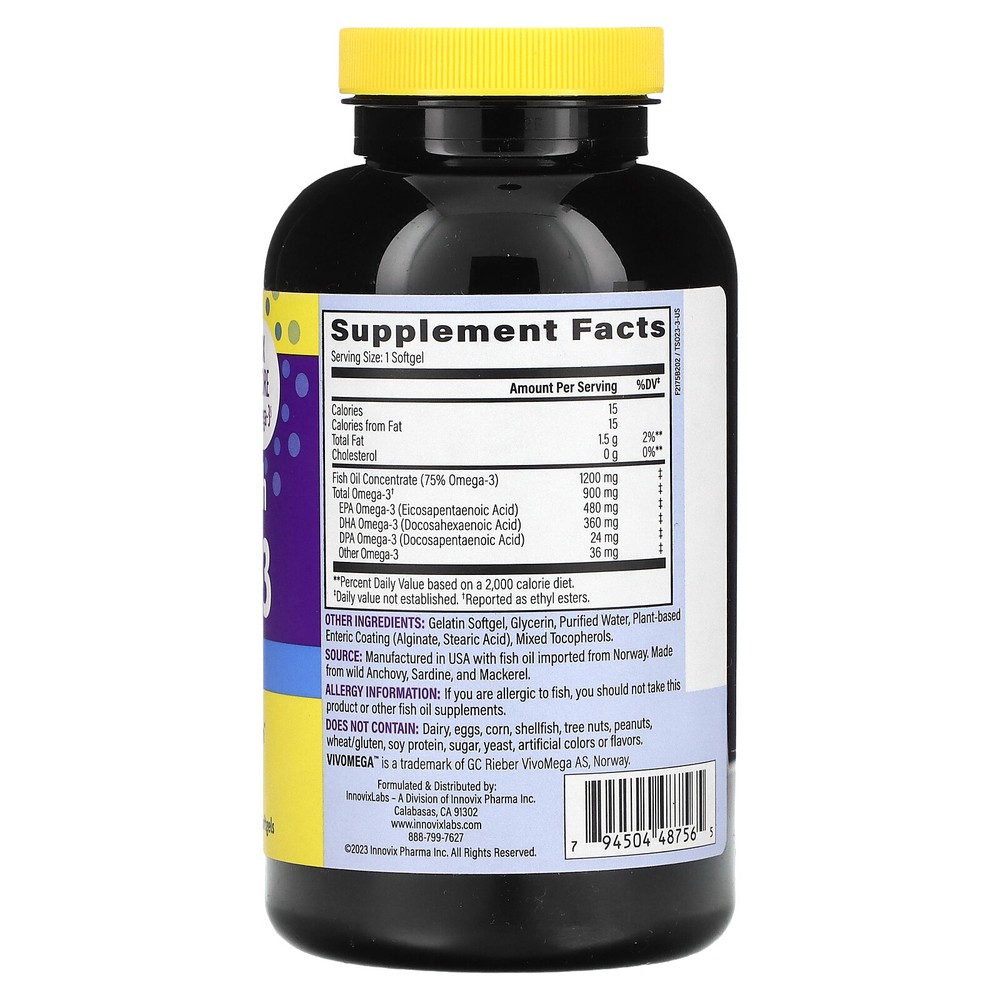 Triple Strength Omega-3, 900 mg, 200 Softgels